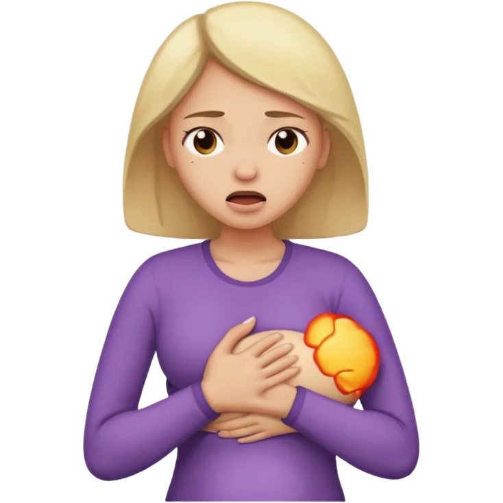 mulher com colica emoji