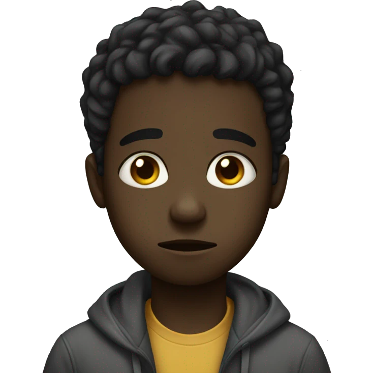 Sad black boy emoji