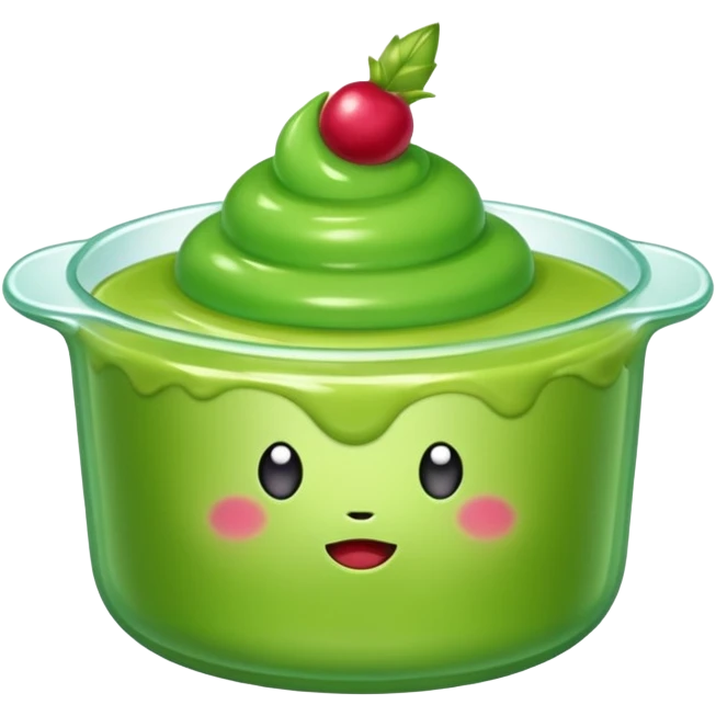 Make this emoji green: 🍮 and remove the plate emoji