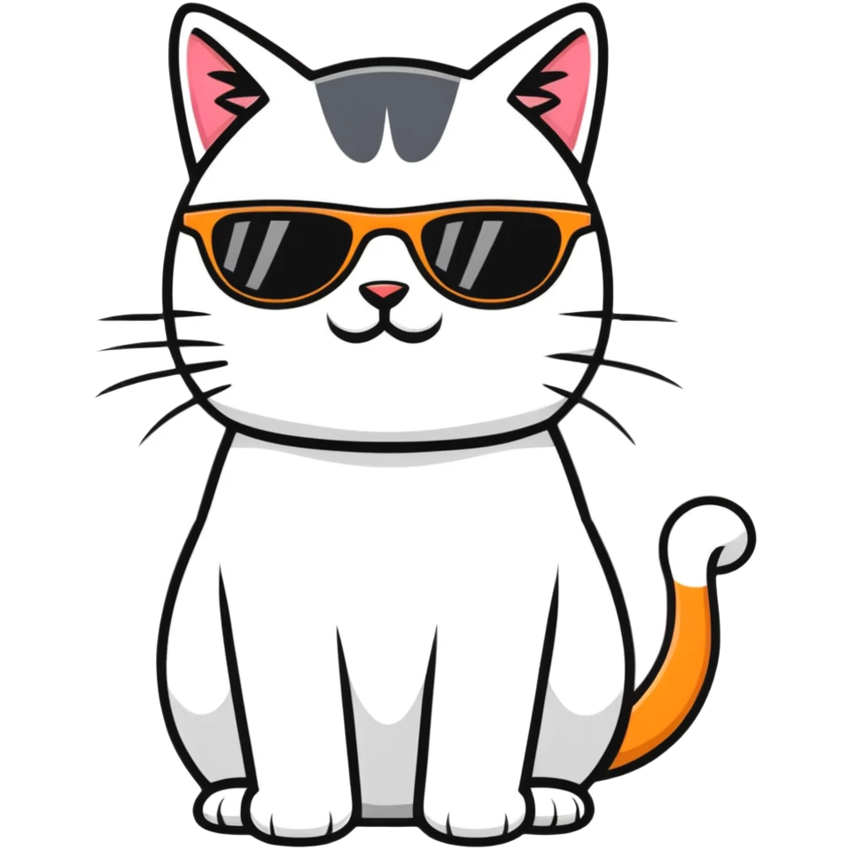 Cat with sunglasses emoji