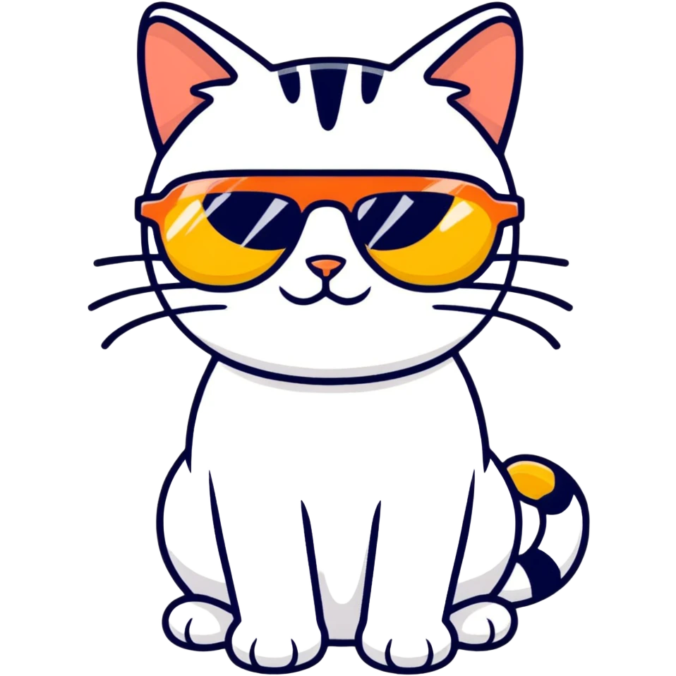 Cat with sunglasses emoji