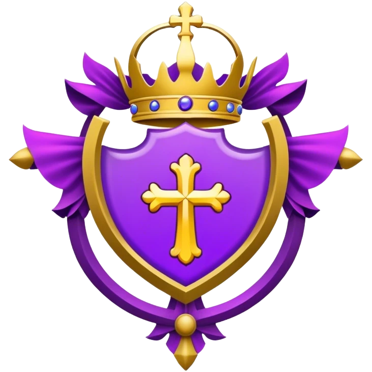 Archibishop's emblem with a touch of violet emoji