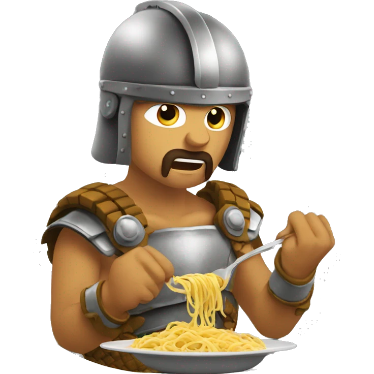 gladiator eating pasta emoji
