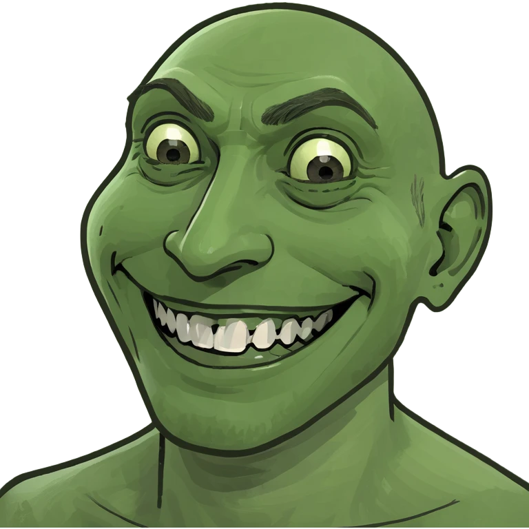 Freaky smiling man  emoji