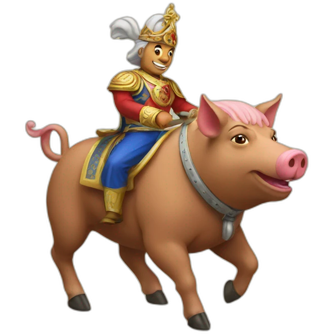 Sultan riding pig emoji
