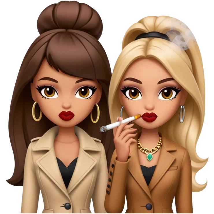 Bratz dolls smoking for 420 emoji