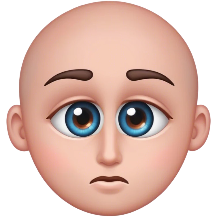 Make a person looking to the left but the eye is looking at me  emoji