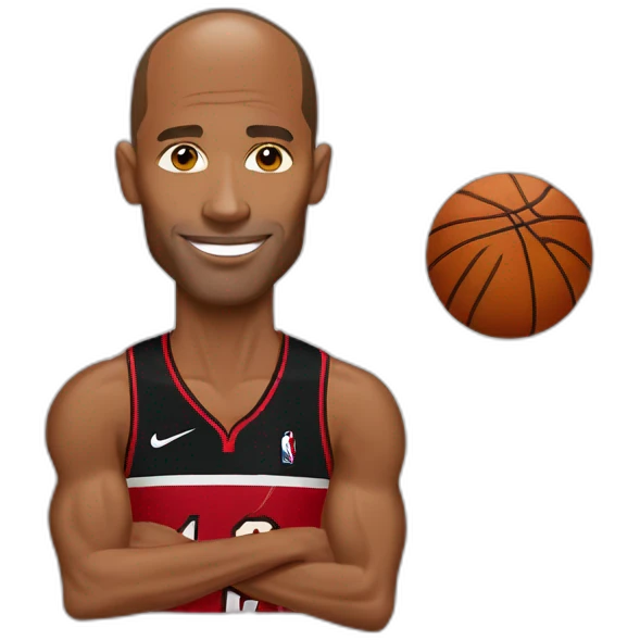David Goggins in jersey of Miami Heat emoji