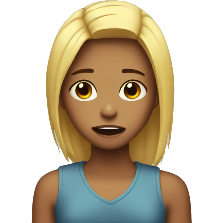 girl crying emoji
