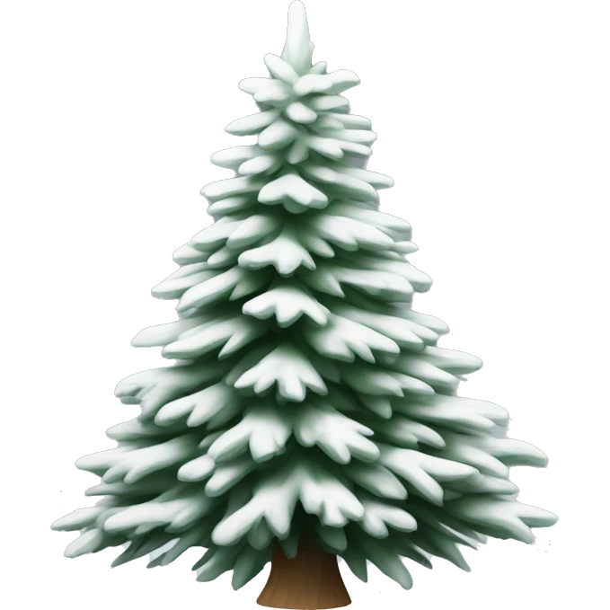  actual white fir christmas tree isolated.  emoji