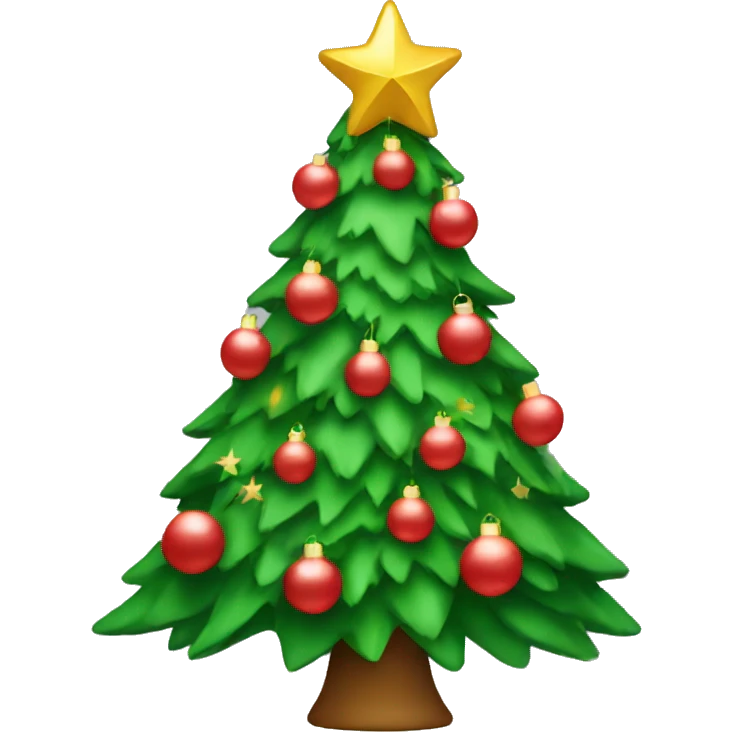 Christmas tree with star ornaments  emoji