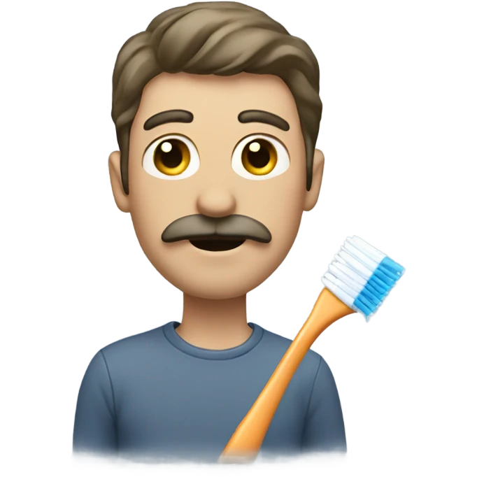 A guy with toothbrush mustache emoji