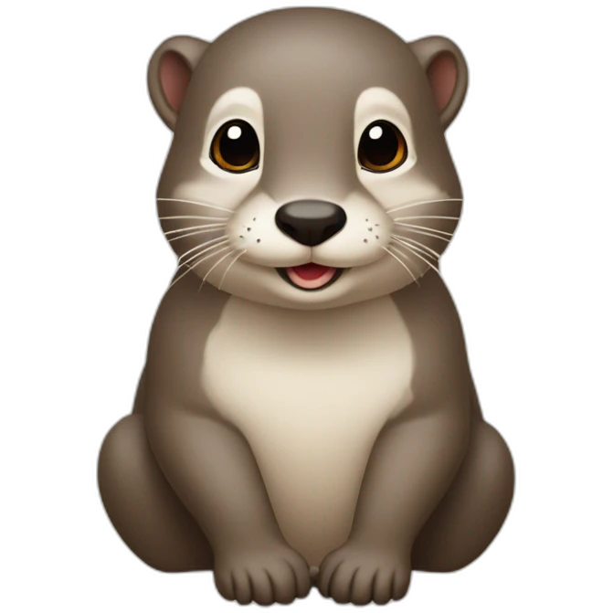 Loutre sur lapin emoji