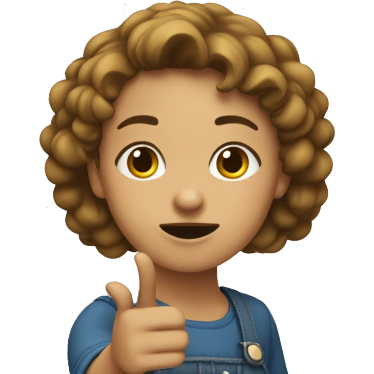Girl pointing saying that’s not nice emoji