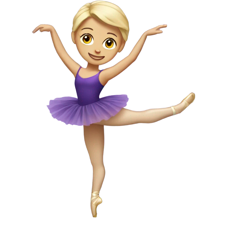 blonde ballet dances with purple tutu  emoji