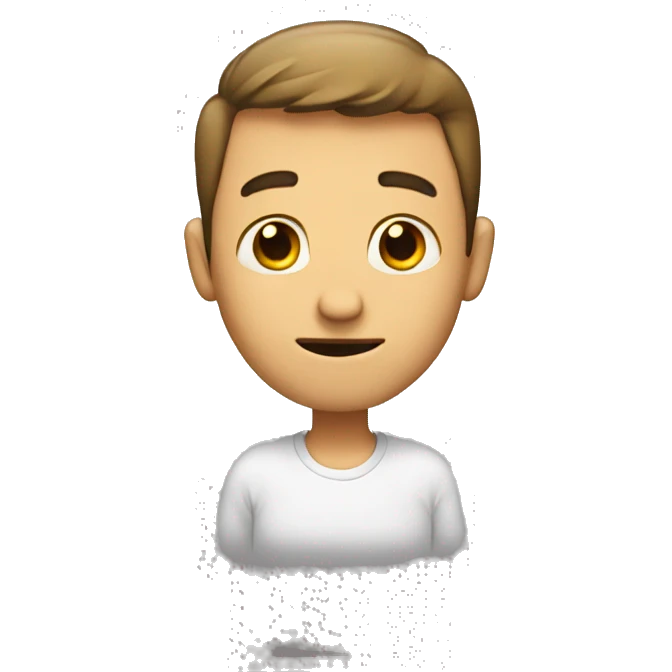 Shy man emoji