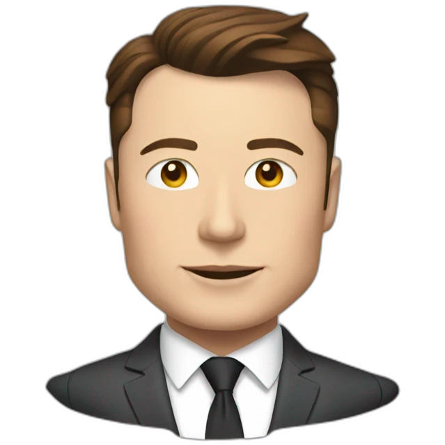 Elon musk on suit emoji