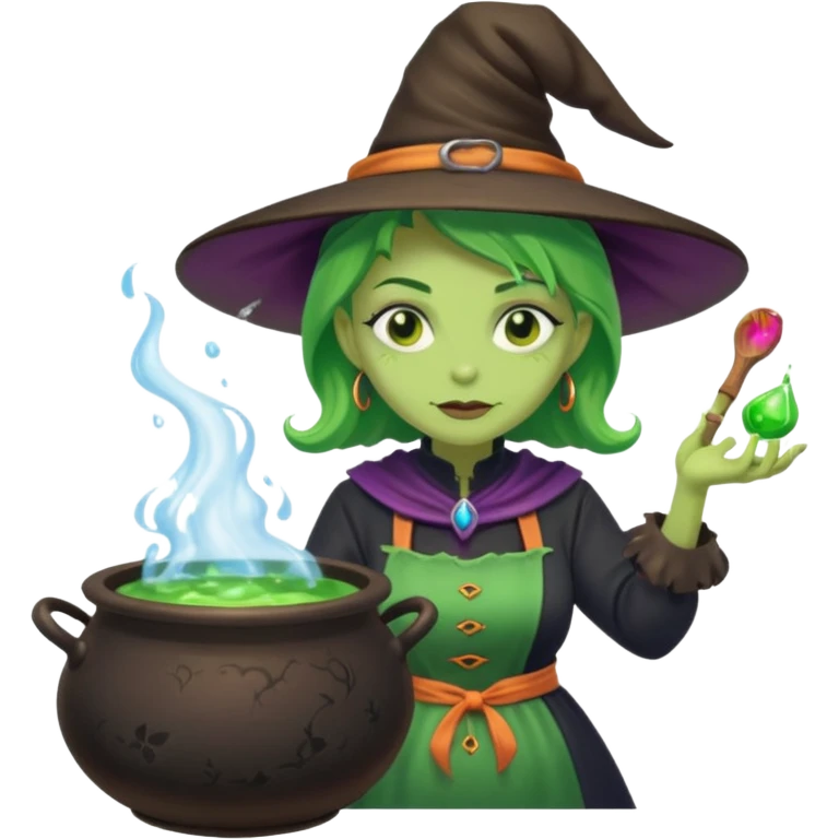 green witch cooking potion emoji