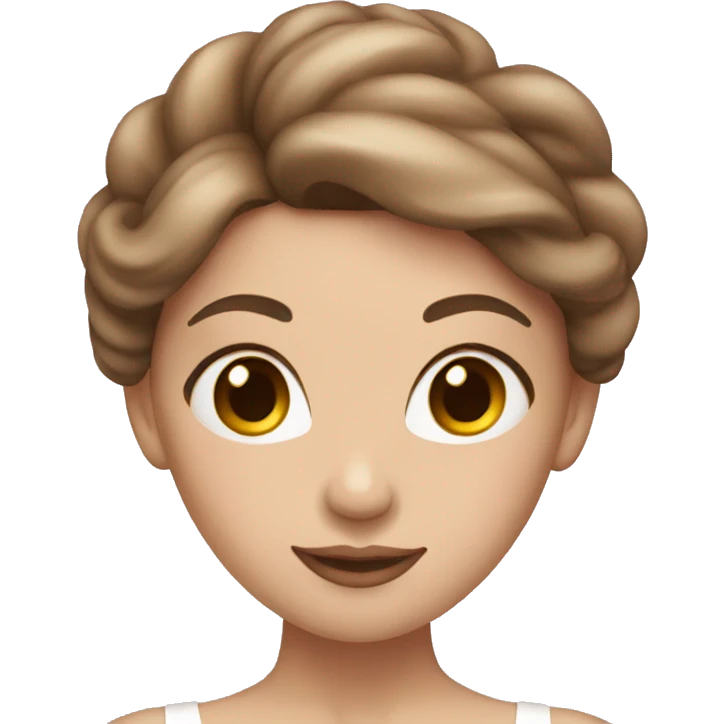White female ballerina with brown hair emoji