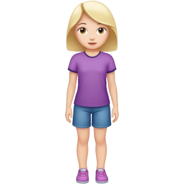 Undressed full body girl emoji