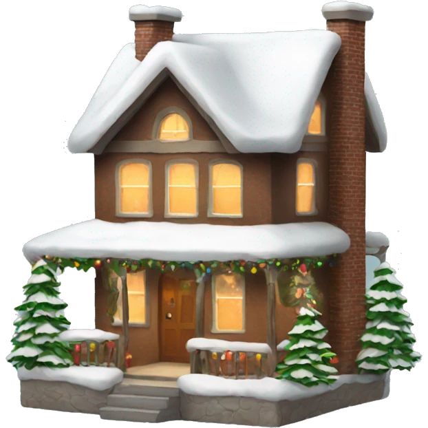 cozy christmas house emoji