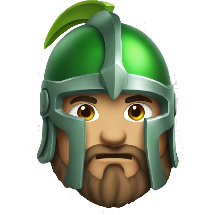 Gladiator with green helmet emoji