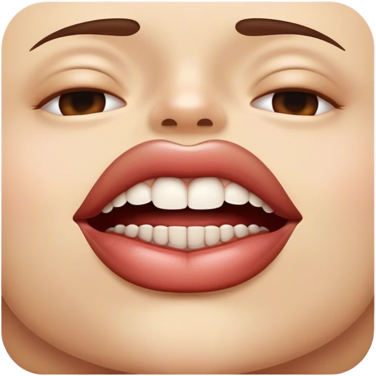 Lip bite emoji