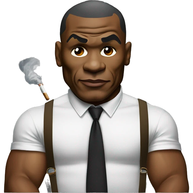 Mike Tyson smoking big cigar emoji