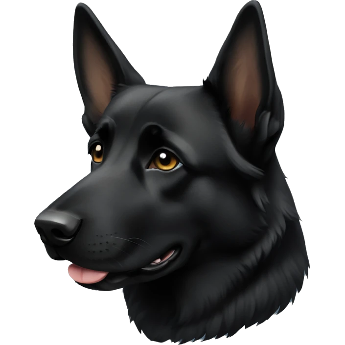 Black German shepherd emoji
