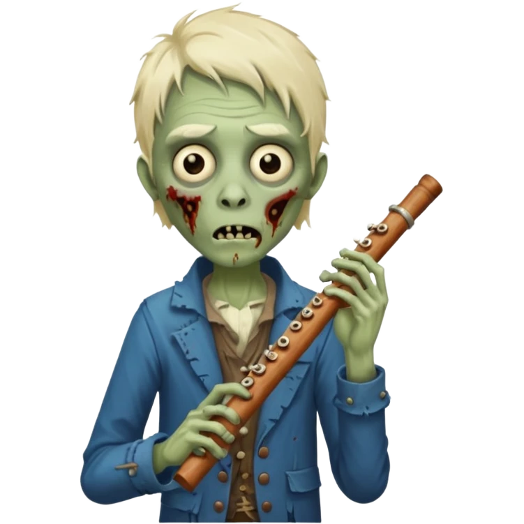 Zombie plays the flute emoji