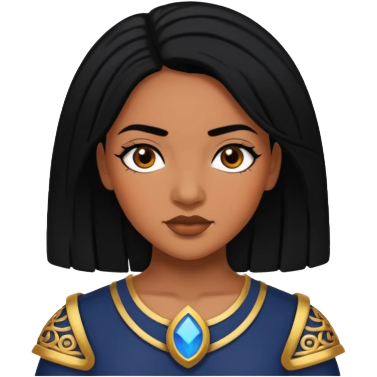 Legh-Anne Pinnock with Black Hair emoji