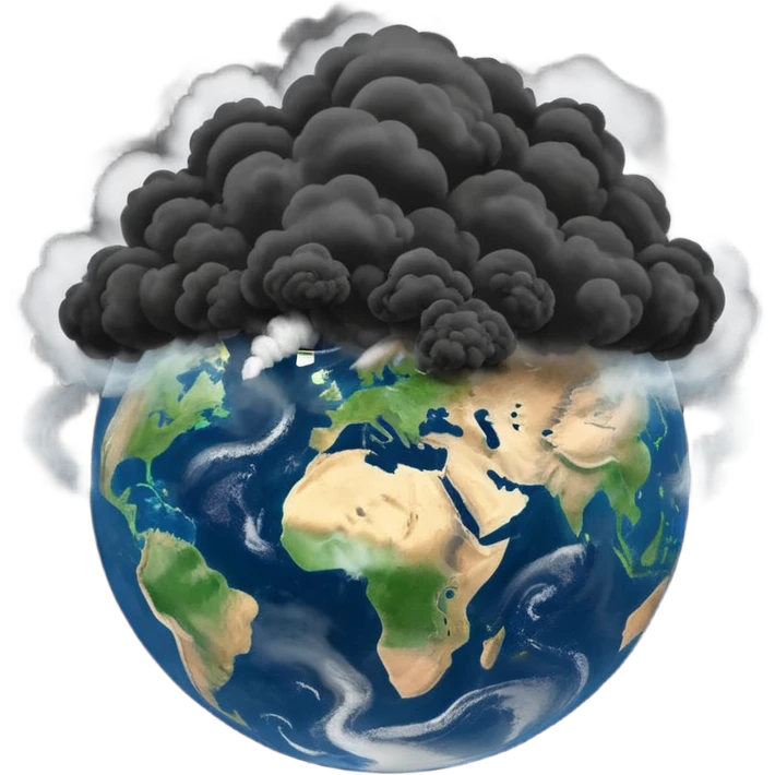 Pollution on earth and earth surface should seen more polluted  the view should be from outer space and black smoke in there  emoji