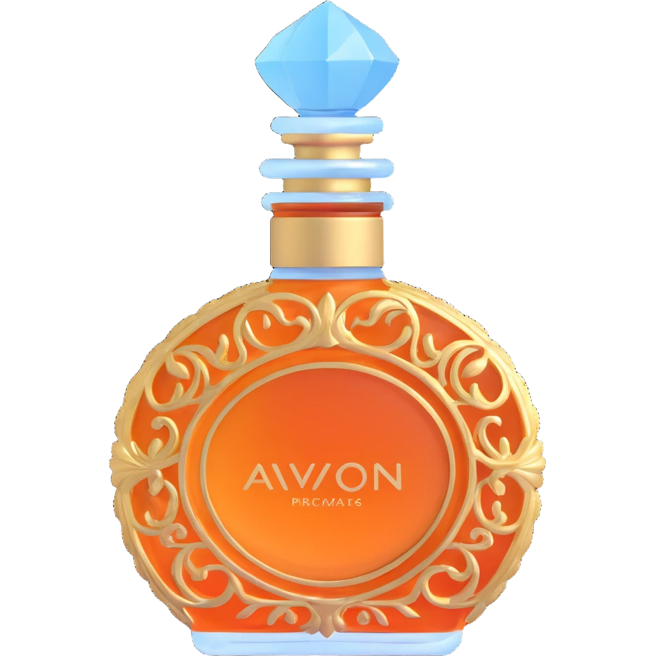 vintage AVON perfume bottle, ornate glass design from 1970s emoji