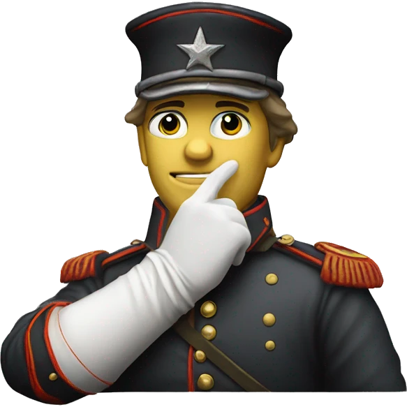 soldier in the Crimean War with a plaster cast on his arm emoji
