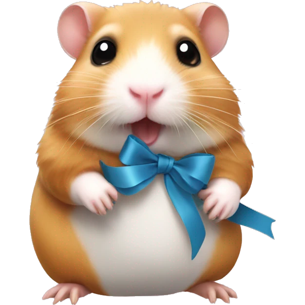 hamster with ribbon emoji