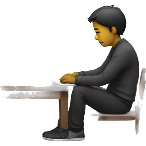 sad person with laptop emoji