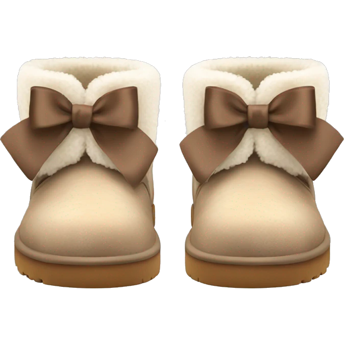 UGG slippers with bows emoji