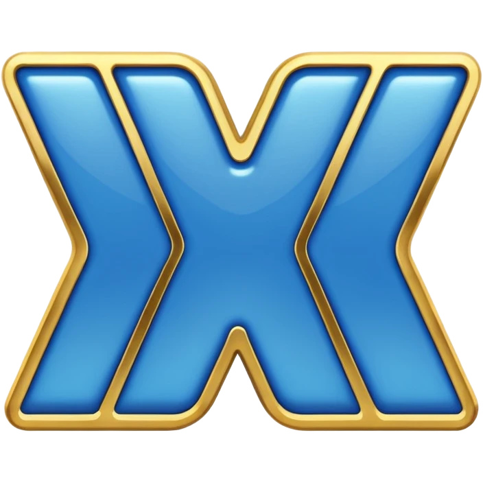 the word "yes" in blue and gold emoji