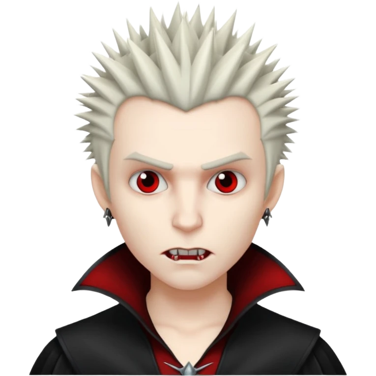 vampire emoji with spiky emo hair emoji