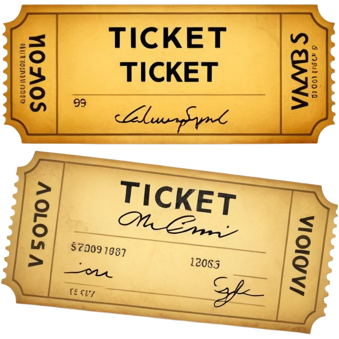 Signed ticket  emoji