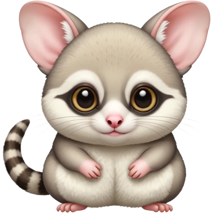 Fat and cute Japanese sugar glider  white emoji