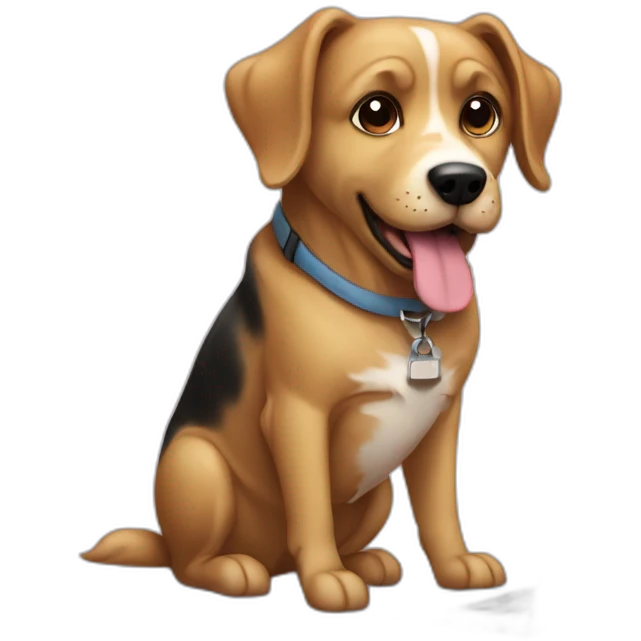 A informatico dog Whit a laptop emoji