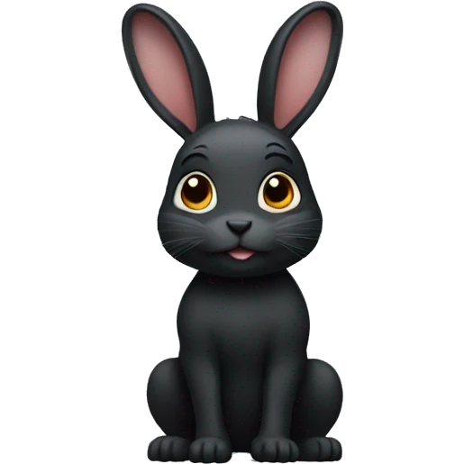 black rabbit emoji