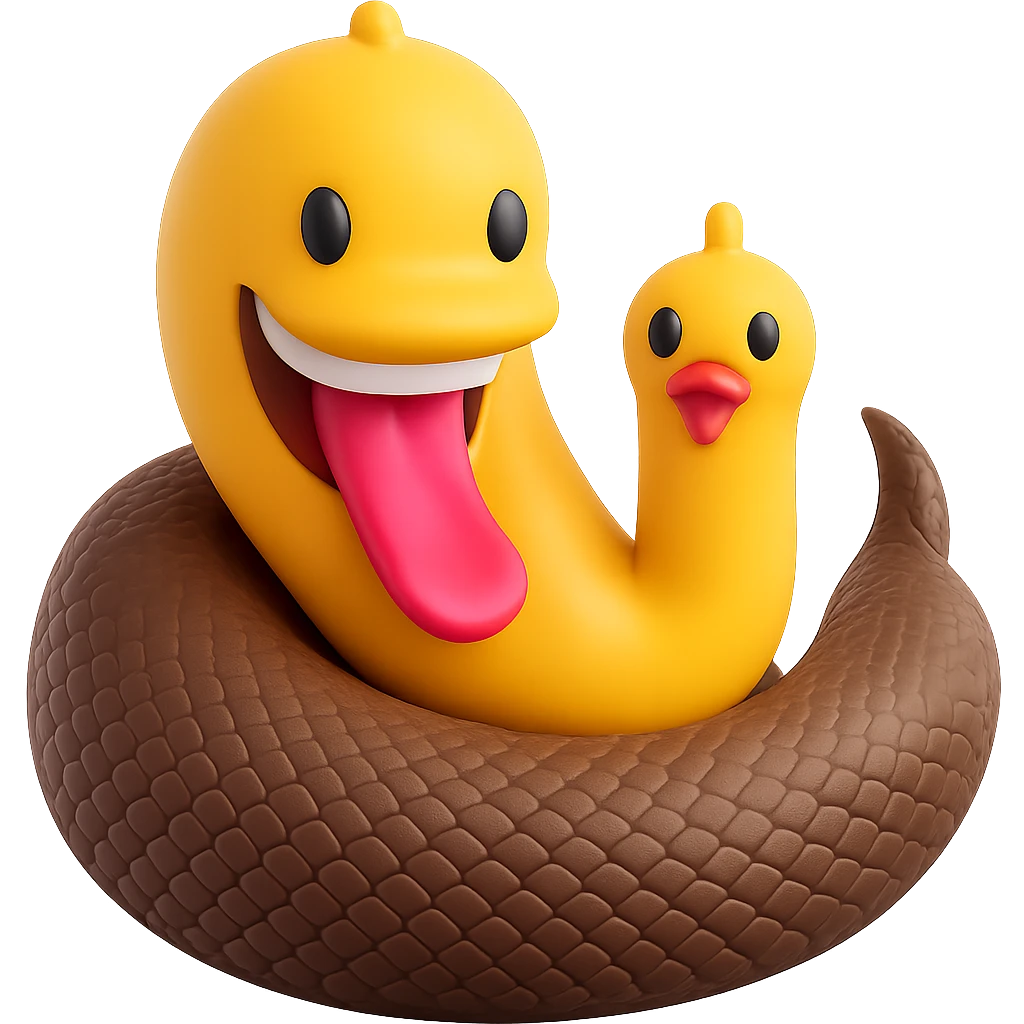 Enhance the detail of the snake skin pattern on the poop emoji, keeping the original style intact. Remove the background. emoji