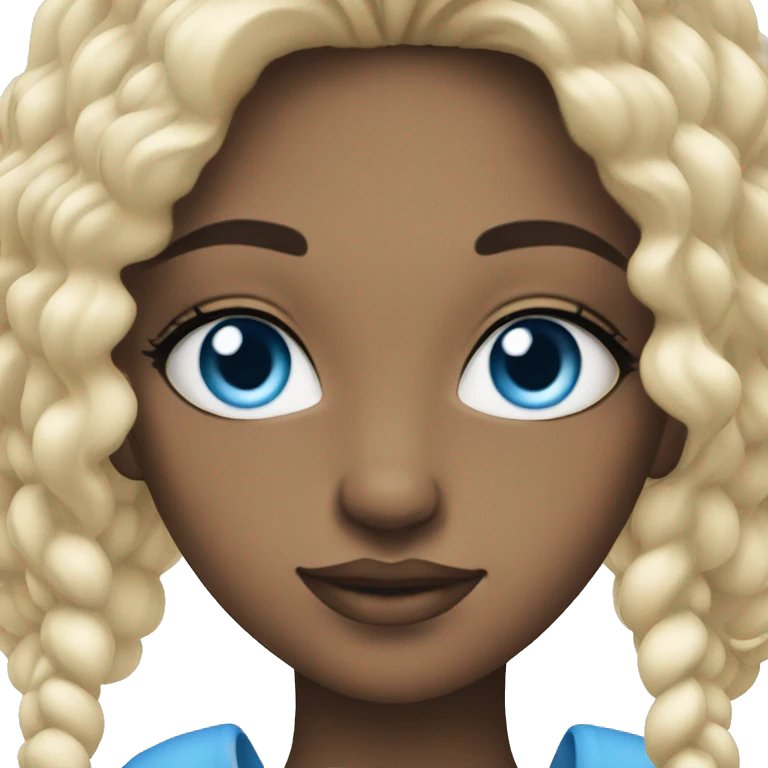 beauty girl with a blue eyes emoji