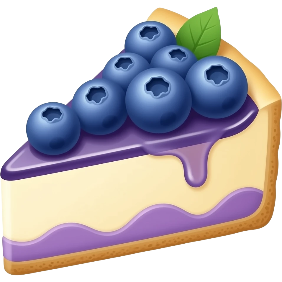 Blueberry cheesecake emoji