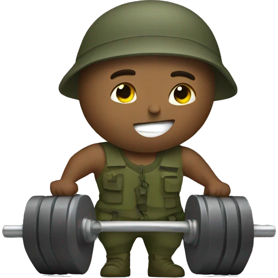 Soldier lifting weights  emoji