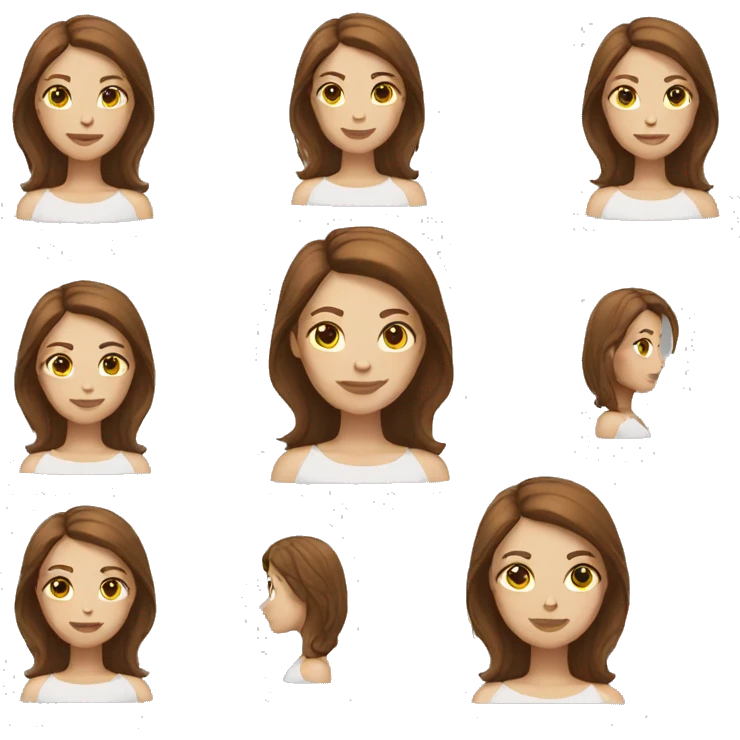white women with brown hair emoji