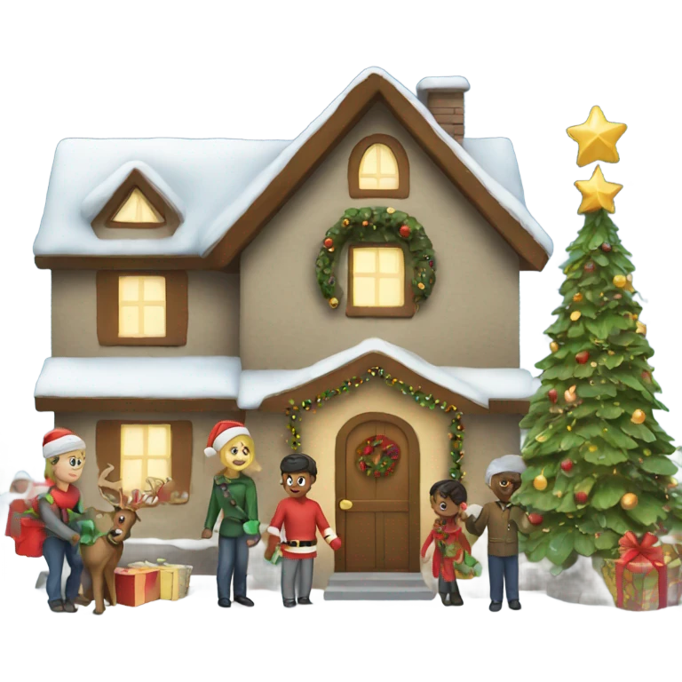 Christmas scene emoji