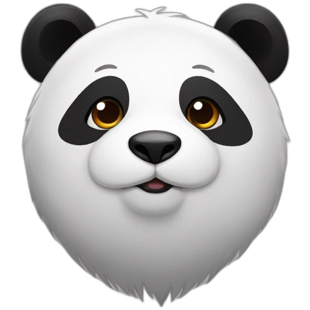 Panda sur panda roux emoji